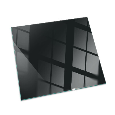 Square glass hearth for log burner Color Black