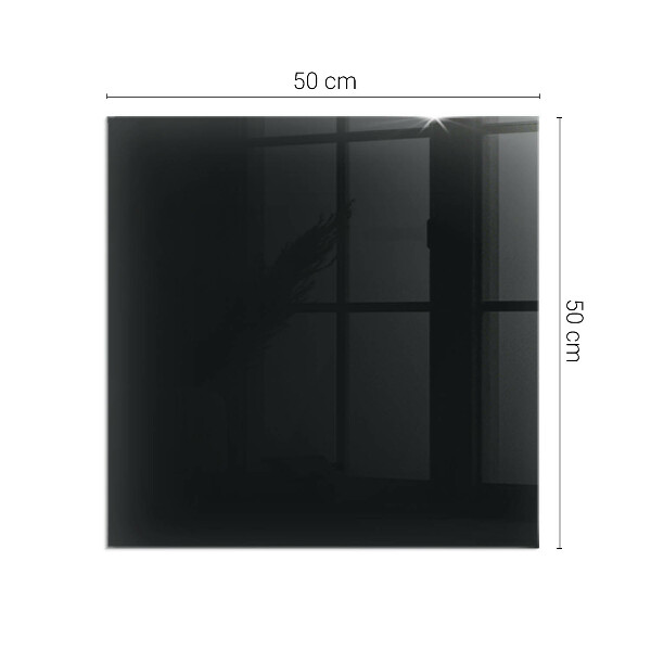 Square glass hearth for log burner Color Black
