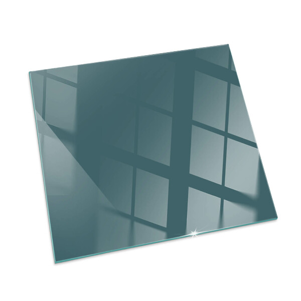 Square glass hearth for wood stove Sea Color