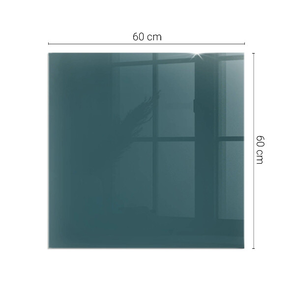 Square glass hearth for wood stove Sea Color