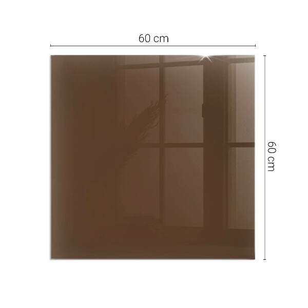 Square glass hearth for log burner Color Brown