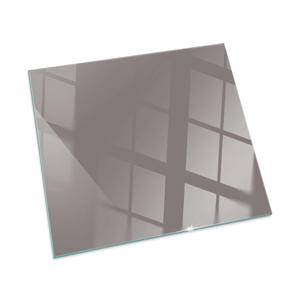 Square glass hearth for log burner Color Beige