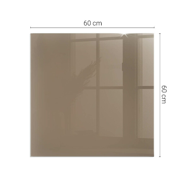 Square glass hearth for wood stove Color Brown