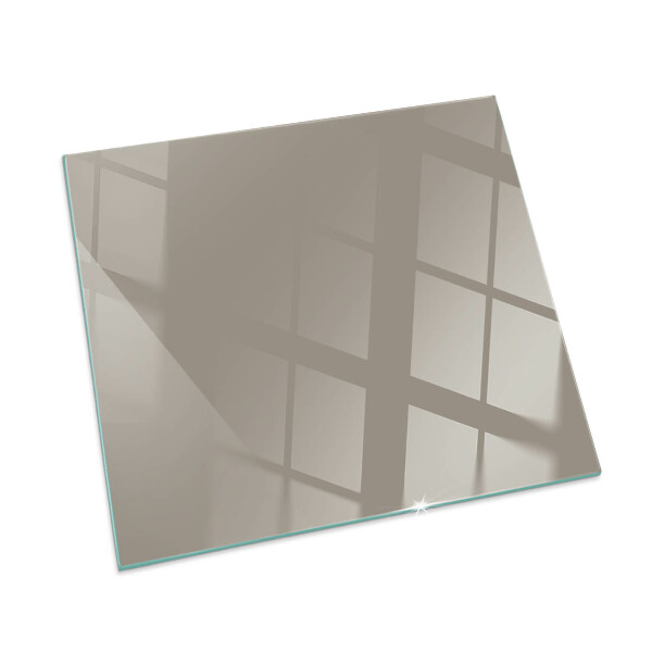 Square glass hearth Color Brown