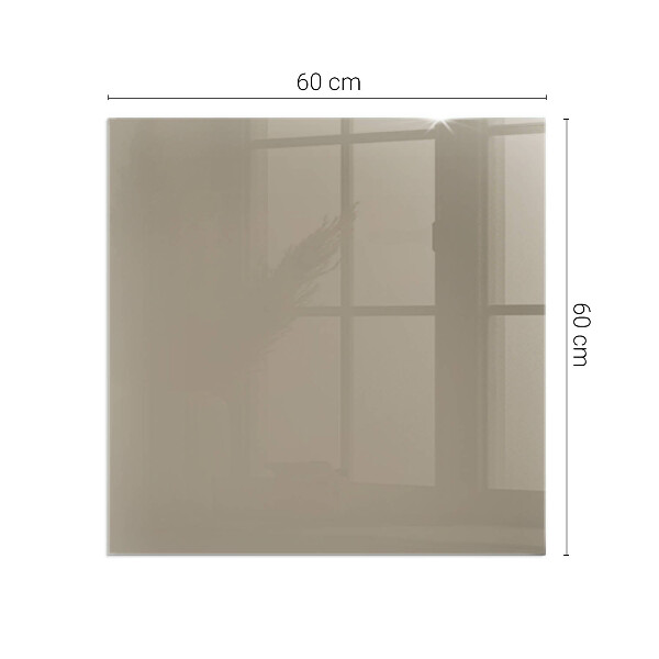 Square glass hearth Color Brown