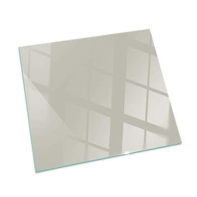 Square glass hearth for log burner Light Cream Color