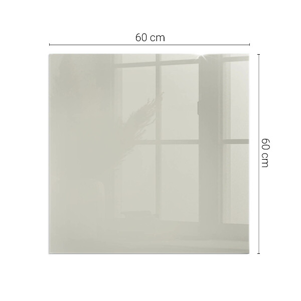 Square glass hearth for log burner Light Cream Color