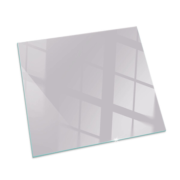 Square glass hearth for log burner Light purple color