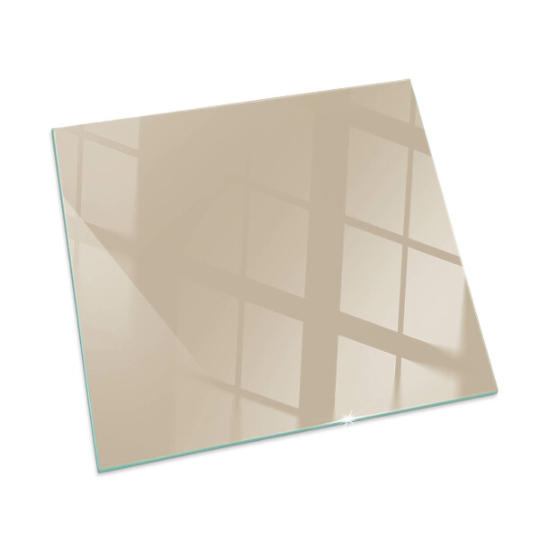 Square glass hearth for wood stove Color Beige