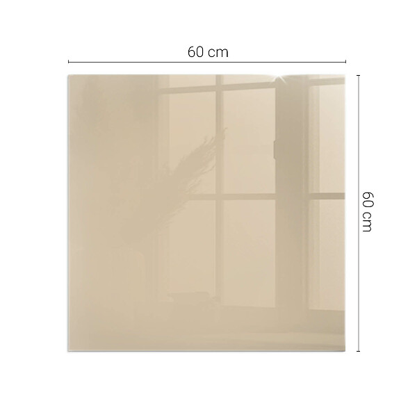 Square glass hearth for wood stove Color Beige