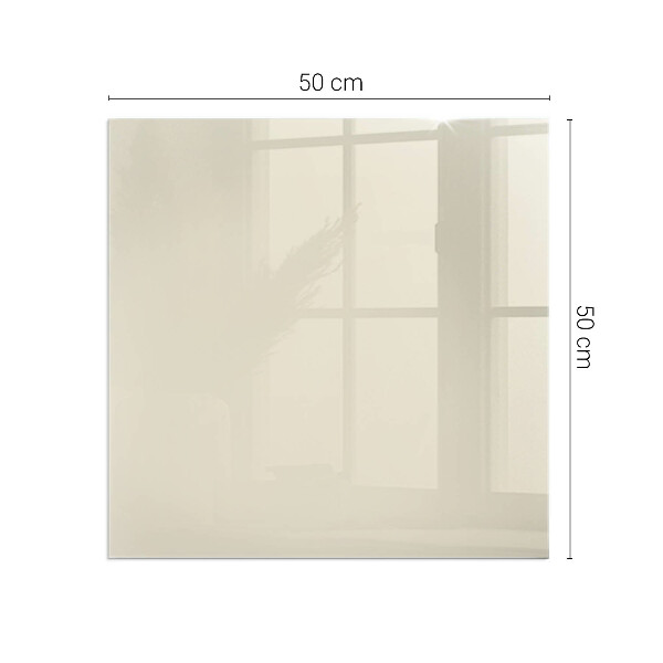 Square glass hearth Color Beige