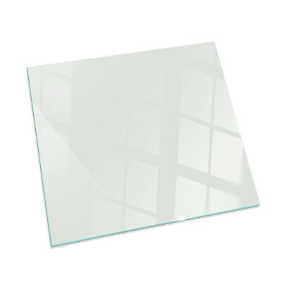 Square glass hearth for wood stove Ivory color