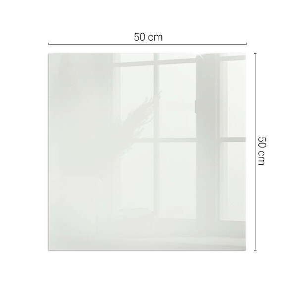Square glass hearth for wood stove Ivory color