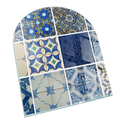 Half-oval toughened glass hearths Ceramic tile patterns