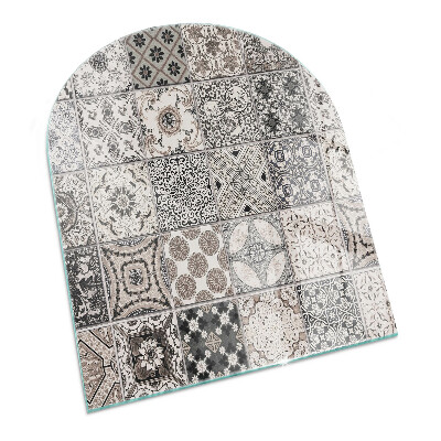 Half-oval tempered glass hearth Decorative tile patterns