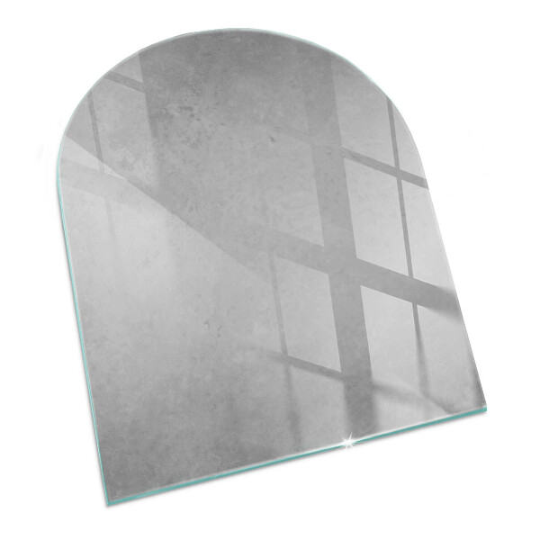 Half-oval toughened glass hearths Concrete texture with effect