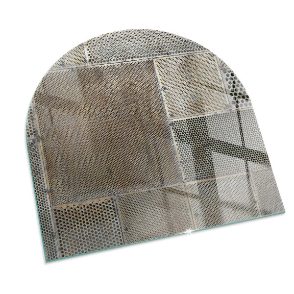 Half-oval toughened glass hearths Perforated sheet pattern