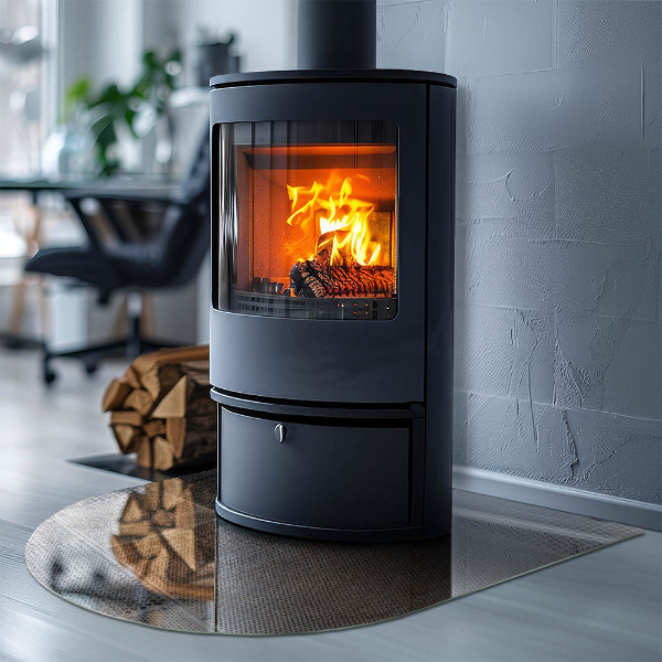 Half-oval toughened glass hearths Perforated sheet pattern