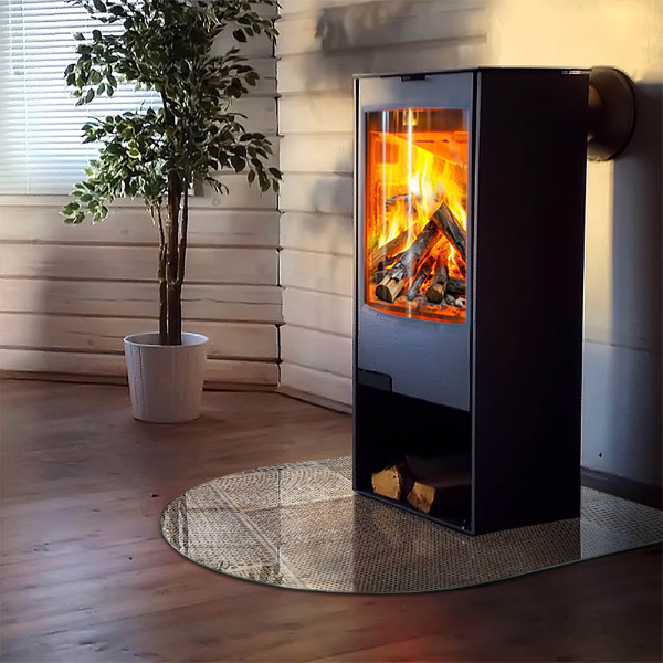 Half-oval toughened glass hearths Perforated sheet pattern