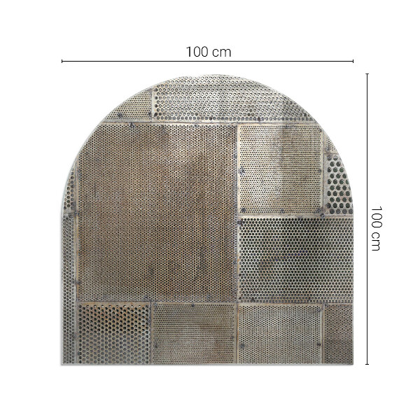 Half-oval toughened glass hearths Perforated sheet pattern