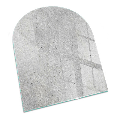 Half-oval toughened glass hearths Raw concrete texture