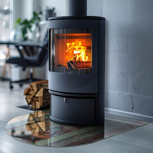 Half-oval toughened glass hearths Boards in different shades