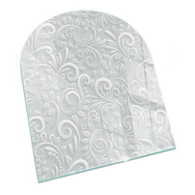 Half-oval toughened glass hearths Elegant plant pattern