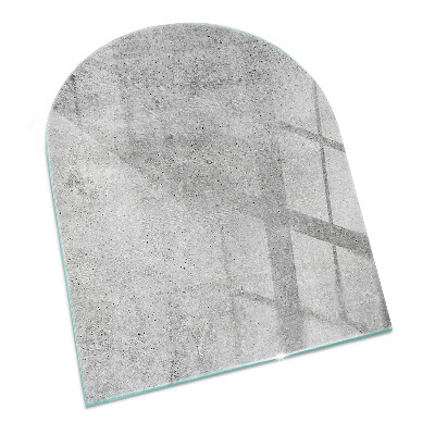 Half-oval toughened glass hearths Raw concrete texture