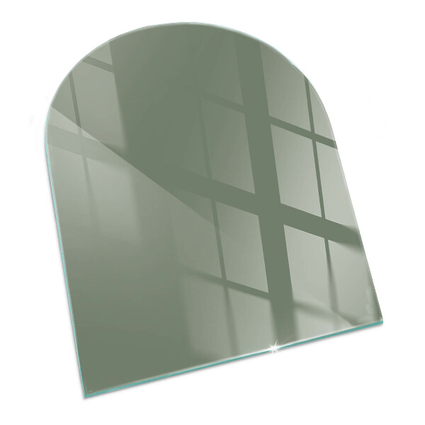 Half-oval toughened glass hearths Olive color