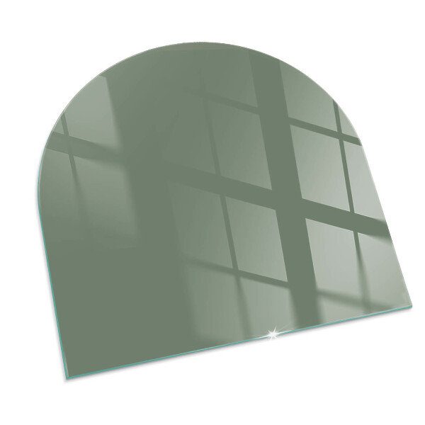 Half-oval toughened glass hearths Olive color