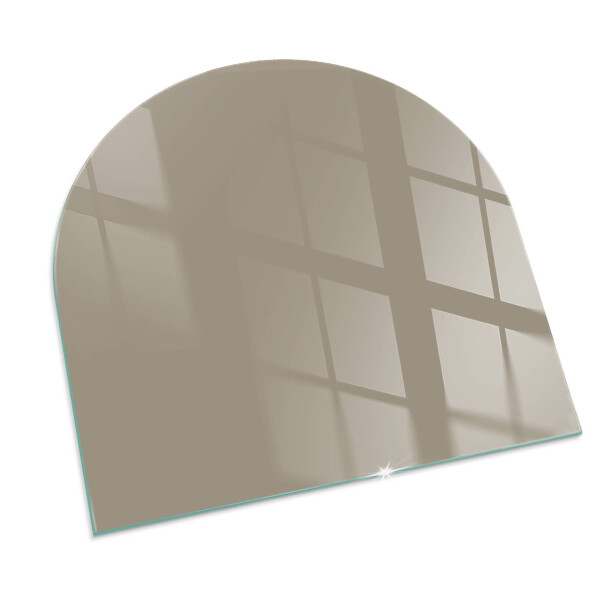 Half-oval toughened glass hearths Color Brown