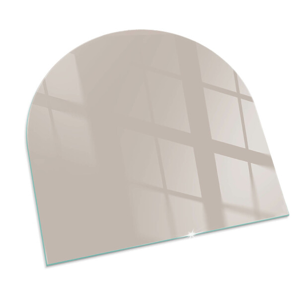 Half-oval toughened glass hearths Color Light Brown