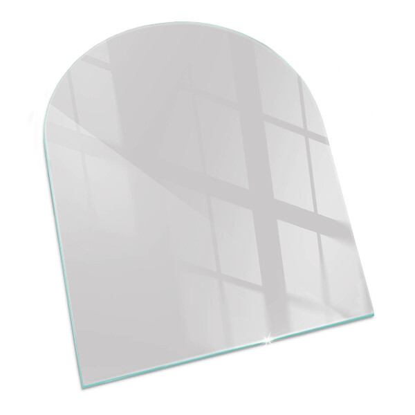 Half-oval glass hearth plate Color Gray