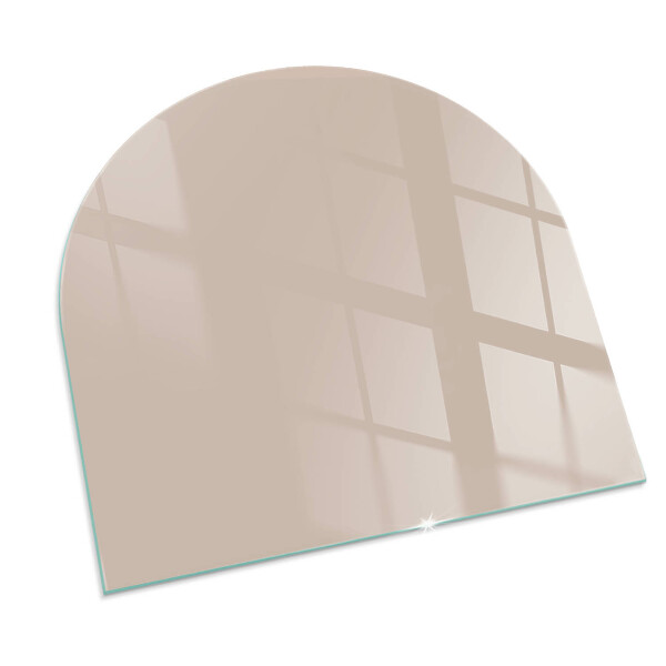 Half-oval toughened glass hearths Color Light Brown