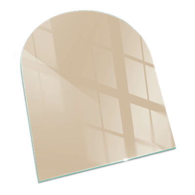 Half-oval glass hearth plate Color Beige