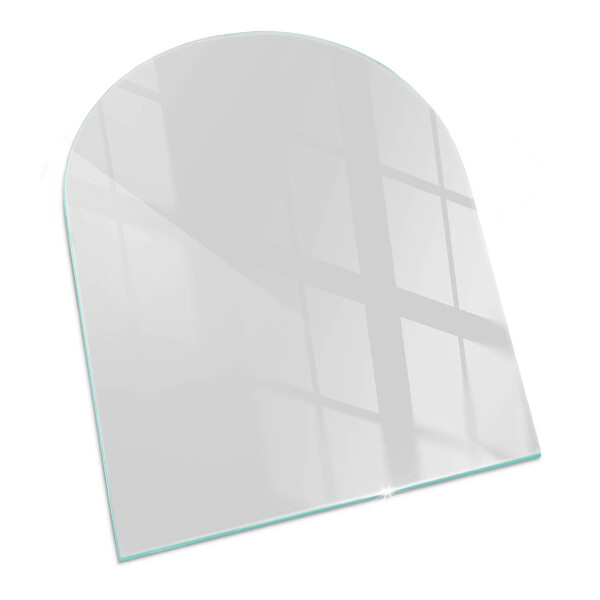 Half-oval toughened glass hearths Color Gray