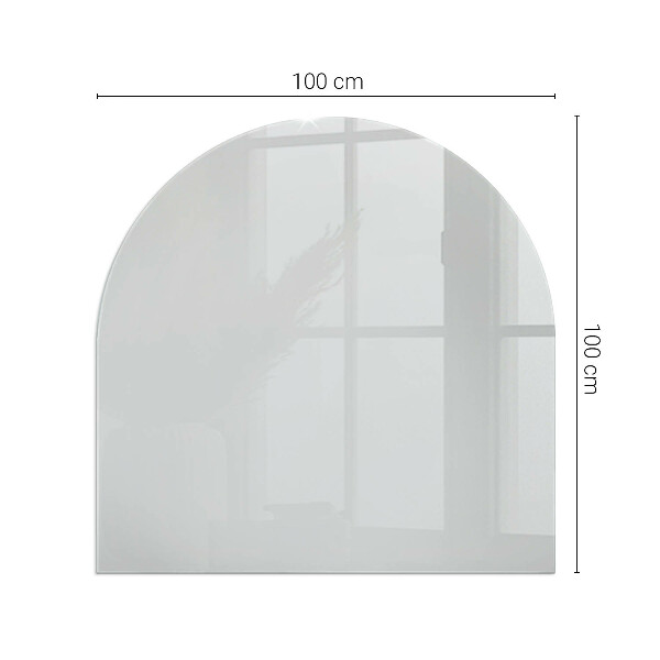 Half-oval toughened glass hearths Color Gray