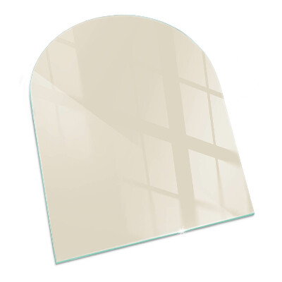 Half-oval toughened glass hearths Color Beige