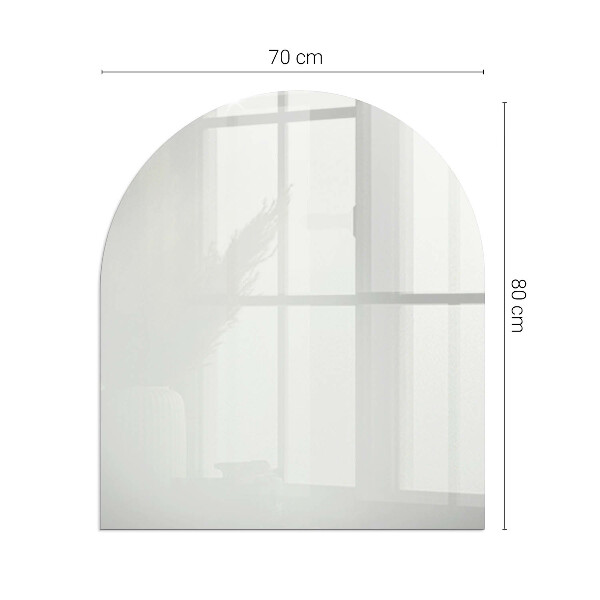 Half-oval tempered glass hearth Color Gray