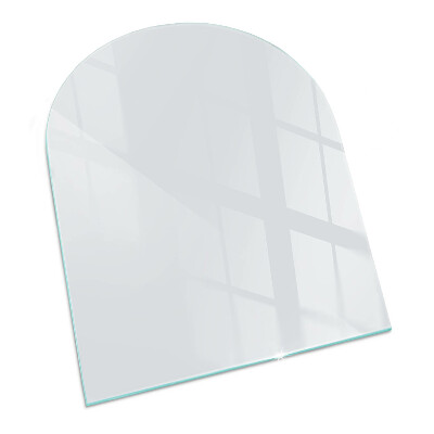 Half-oval toughened glass hearths Color White