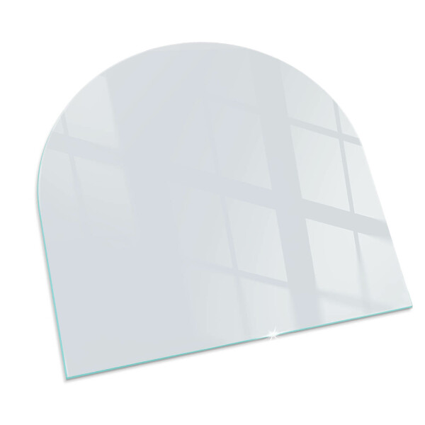 Half-oval toughened glass hearths Color White