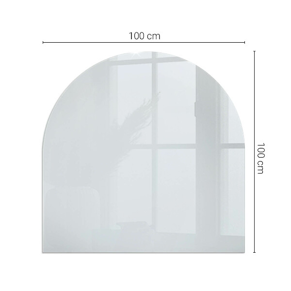 Half-oval toughened glass hearths Color White