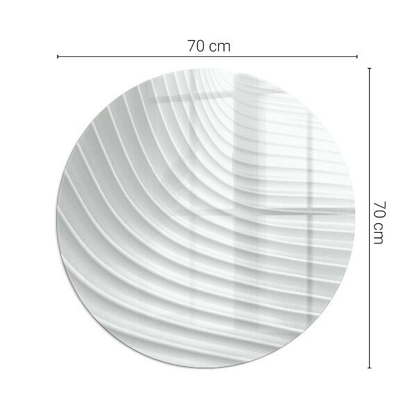 Round glass wood burner hearth Waves of delicate lines
