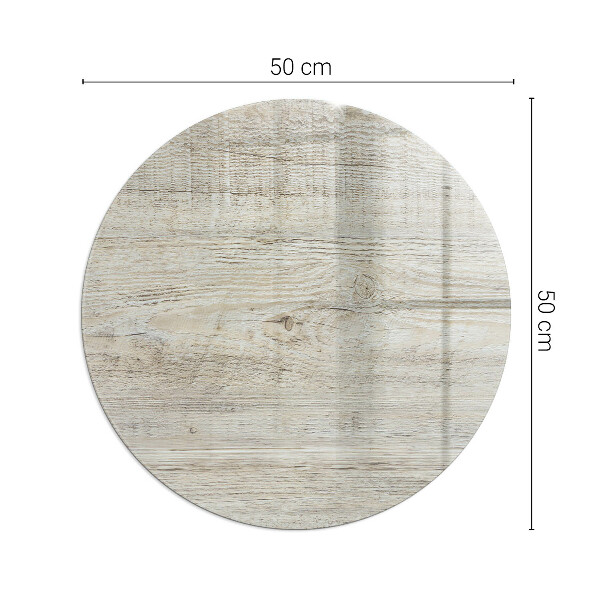 Round glass fire hearth Light wood texture