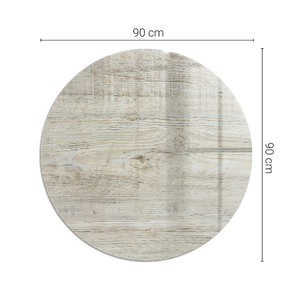 Round glass fire hearth Light wood texture
