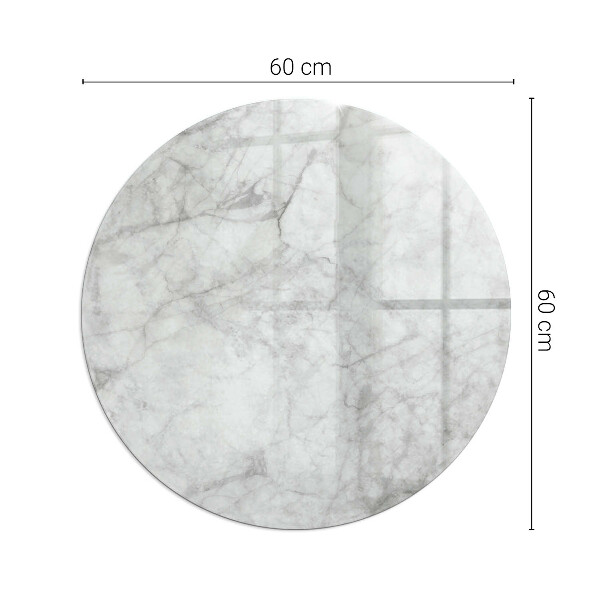 Round glass wood burner hearth Marble structure pattern