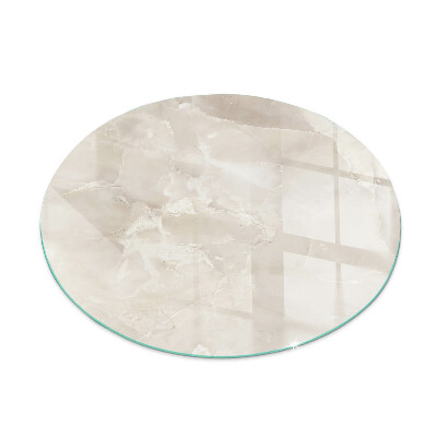 Round glass hearths for wood burners Natural marble pattern