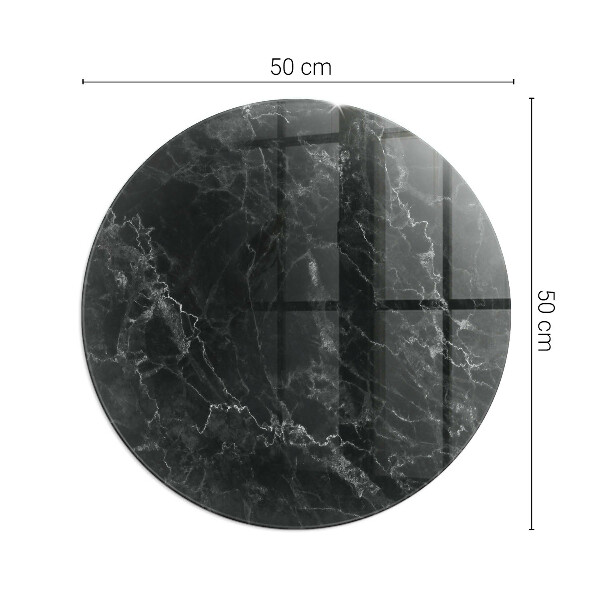 Round glass fire hearth Elegant marble pattern