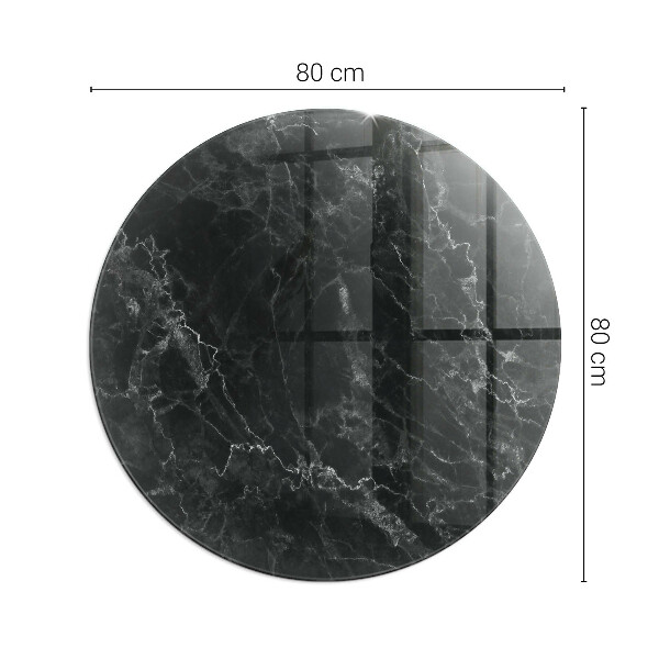 Round glass fire hearth Elegant marble pattern