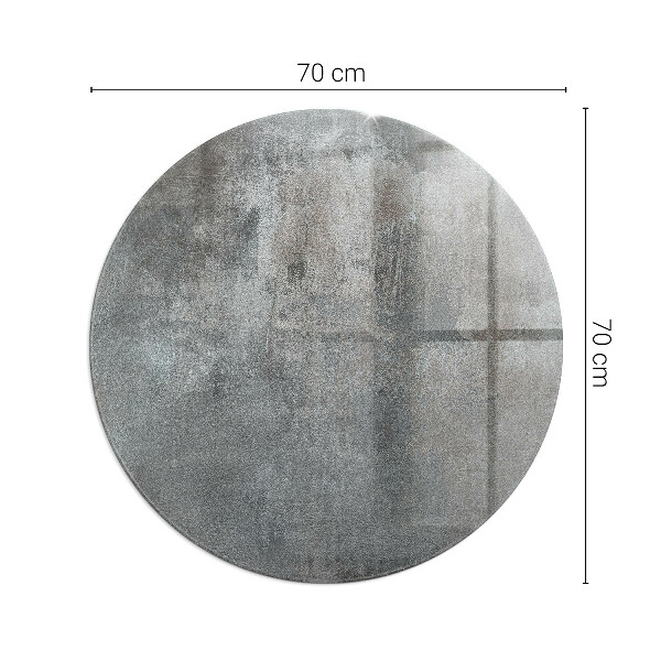 Round glass hearths for wood burners Raw surface texture